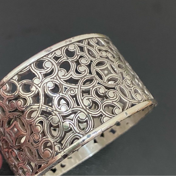 BRIGHTON Serendipity Ornate Scroll Wide Chunky Bangle Bracelet 85.2g - Picture 7 of 16